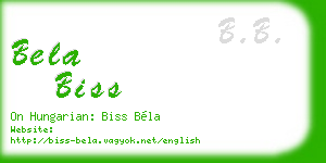 bela biss business card